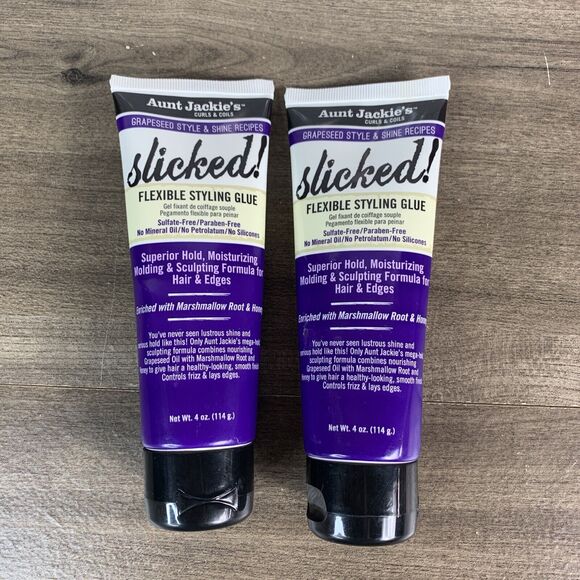Aunt Jackie's SLICKED Flexible Styling Glue- Grapeseed Style & Shine 4oz - Picture 11 of 12